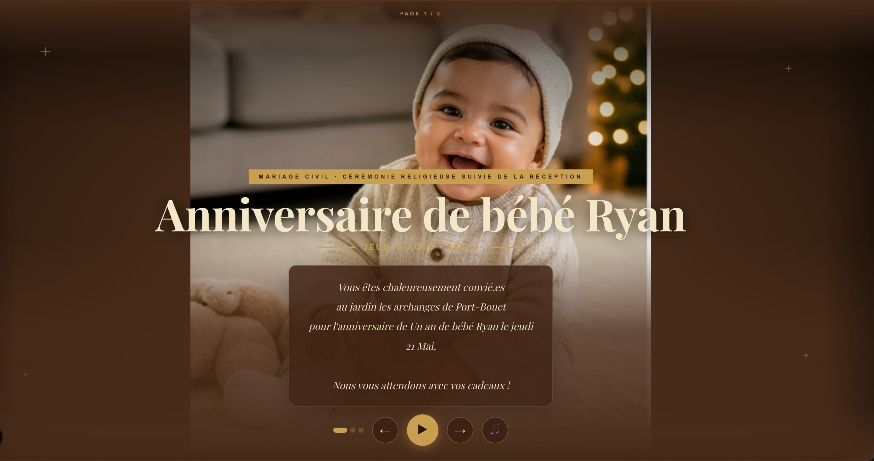 Page d'invitation Kufurah Event